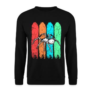Spinne - Unisex Pullover - Schwarz - Vorne - Alina (178cm) & Michal (187cm)