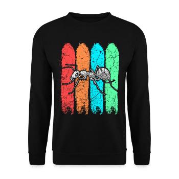 Ameise Insekt - Unisex Pullover - Schwarz - Vorne - Alina (178cm) & Michal (187cm)