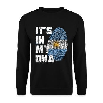 ADN drapeau argentin Argentine - Sweat-shirt Unisexe - noir - Devant - Alina (178cm) & Michal (187cm)