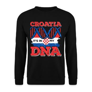 Croate croate croatie - Sweat-shirt Unisexe - noir - Devant - Alina (178cm) & Michal (187cm)