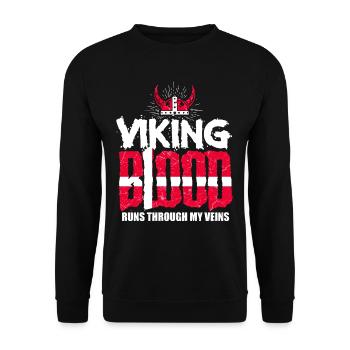 Dane Dänin Denmark Vikings - Sweat-shirt Unisexe - noir - Devant - Alina (178cm) & Michal (187cm)