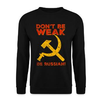 Russian Russia Soviet Union hammer sickle - Unisex Sweatshirt - black - Front - Alina (178cm) & Michal (187cm)