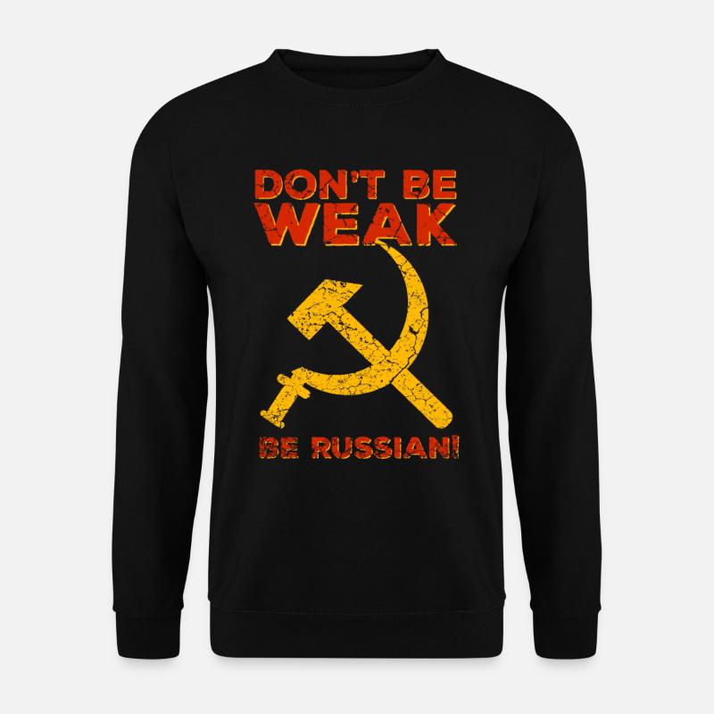 Russe Russland Sowjetunion Hammer Sichel - Unisex Pullover - Schwarz