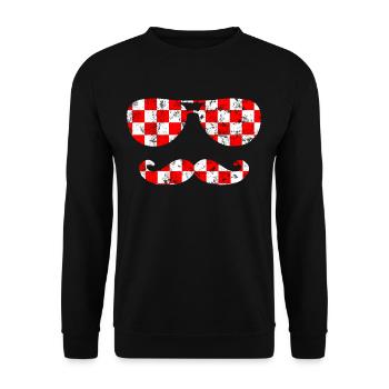 Croatia Soccer - Unisex Sweatshirt - black - Front - Alina (178cm) & Michal (187cm)