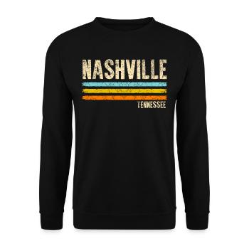 Nashville - Unisex Pullover - Schwarz - Vorne - Alina (178cm) & Michal (187cm)