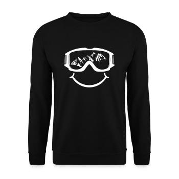 SMILE Mountains are calling - Unisex Pullover - Schwarz - Vorne - Alina (178cm) & Michal (187cm)