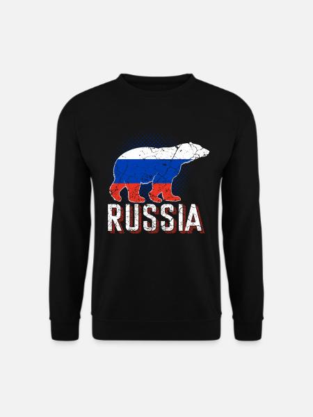 Russland Eisbär - Unisex Pullover - Schwarz