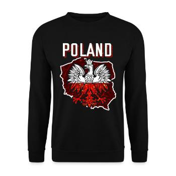 Polen Adler Wappen - Unisex Pullover - Schwarz - Vorne - Alina (178cm) & Michal (187cm)