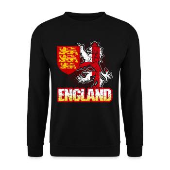 England Wappen - Unisex Pullover - Schwarz - Vorne - Alina (178cm) & Michal (187cm)