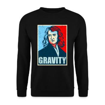 Isaac Newton - Unisex Pullover - Schwarz - Vorne - Alina (178cm) & Michal (187cm)