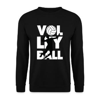 volleyball - Unisex Sweatshirt - black - Front - Alina (178cm) & Michal (187cm)