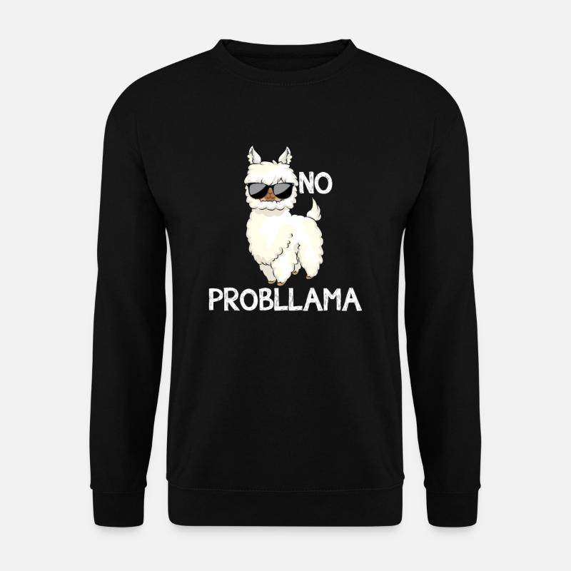 Kein Problem Lama - Unisex Pullover - Schwarz