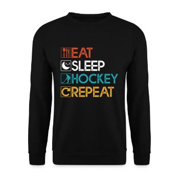 hockey - Sweat-shirt Unisexe - noir - Devant - Alina (178cm) & Michal (187cm)