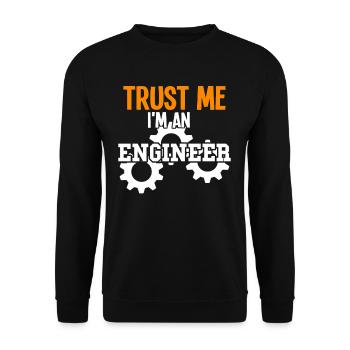 I'm an Engineer - Unisex Pullover - Schwarz - Vorne - Alina (178cm) & Michal (187cm)