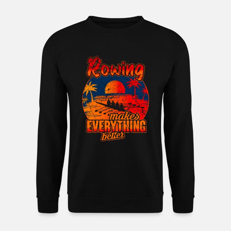 Rowing oarsman rowboat - Unisex Sweatshirt - black