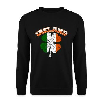 Ireland Irish flag shamrock - Unisex Sweatshirt - black - Front - Alina (178cm) & Michal (187cm)