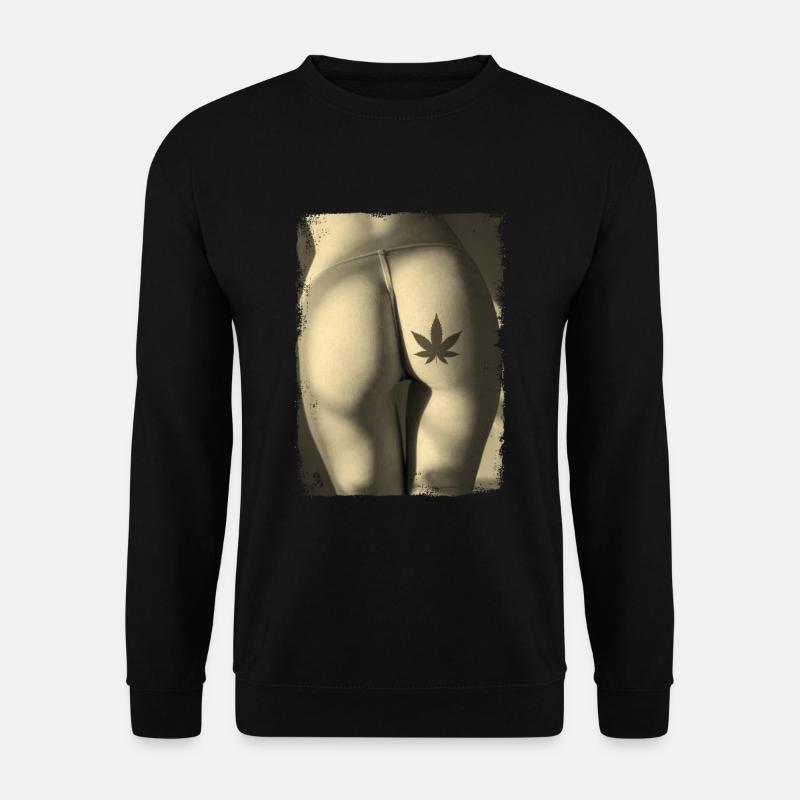 Sexy Arsch Frau Tanga - Unisex Pullover - Schwarz