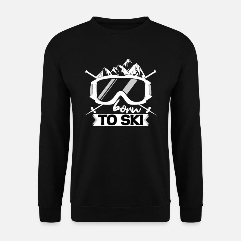 Né pour skier - Sweat-shirt Unisexe - noir
