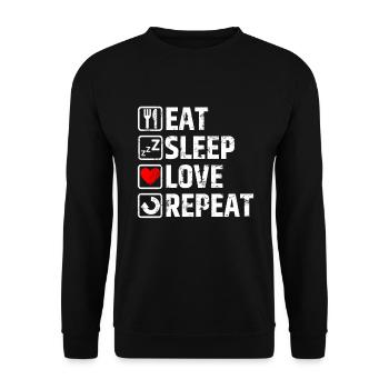 amour - Sweat-shirt Unisexe - noir - Devant - Alina (178cm) & Michal (187cm)
