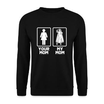 Super maman maman fête des mères héroïne superwoman - Sweat-shirt Unisexe - noir - Devant - Alina (178cm) & Michal (187cm)