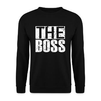 Le partenaire Boss cherche l'homme - Sweat-shirt Unisexe - noir - Devant - Alina (178cm) & Michal (187cm)