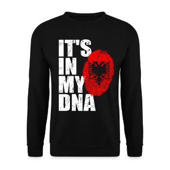 Albanians - Unisex Sweatshirt - black - Front - Alina (178cm) & Michal (187cm)