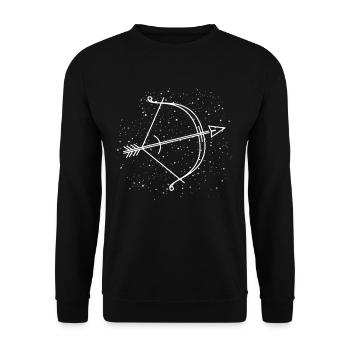 Signe du zodiaque Sagittaire - Sweat-shirt Unisexe - noir - Devant - Alina (178cm) & Michal (187cm)