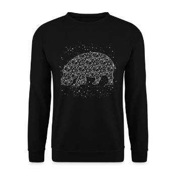 Hippo hippopotame - Sweat-shirt Unisexe - noir - Devant - Alina (178cm) & Michal (187cm)