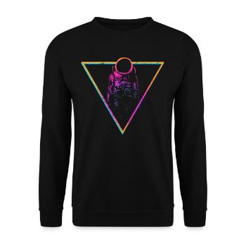 astronaute - Sweat-shirt Unisexe - noir - Devant - Alina (178cm) & Michal (187cm)