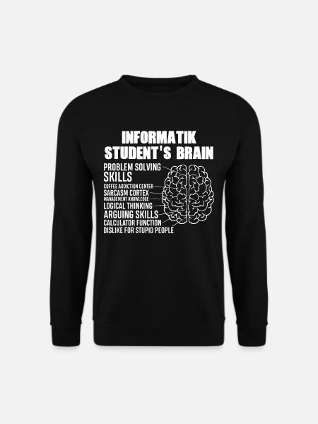 Informatik Students Brain - Unisex Pullover - Schwarz