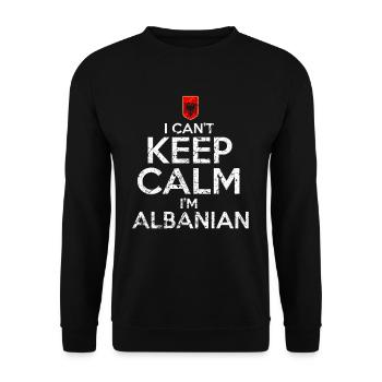 Albanian - Unisex Sweatshirt - black - Front - Alina (178cm) & Michal (187cm)