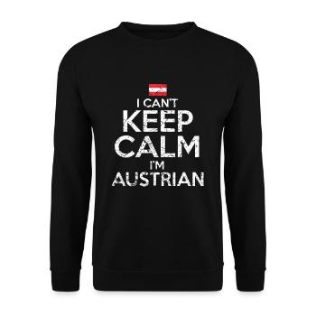 Lustiger Spruch für Österreicher - Unisex Pullover - Schwarz - Vorne - Alina (178cm) & Michal (187cm)