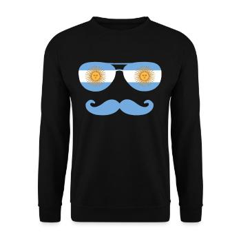 Argentine Argentine Drapeau argentin - Sweat-shirt Unisexe - noir - Devant - Alina (178cm) & Michal (187cm)