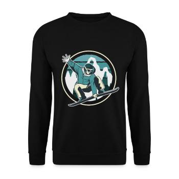 Snowboard Snowboarder Snowboarding - Unisex Sweatshirt - black - Front - Alina (178cm) & Michal (187cm)