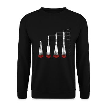 Missile URSS Russie Union soviétique - Sweat-shirt Unisexe - noir - Devant - Alina (178cm) & Michal (187cm)
