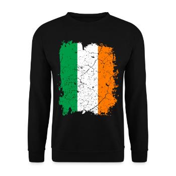 Ireland flag - Unisex Sweatshirt - black - Front - Alina (178cm) & Michal (187cm)