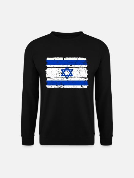 Israel Flagge - Unisex Pullover - Schwarz