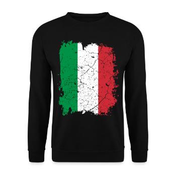 Italy flag - Unisex Sweatshirt - black - Front - Alina (178cm) & Michal (187cm)