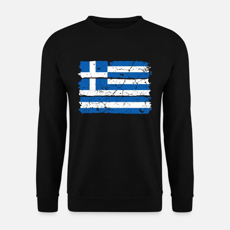 Greece flag - Unisex Sweatshirt - black
