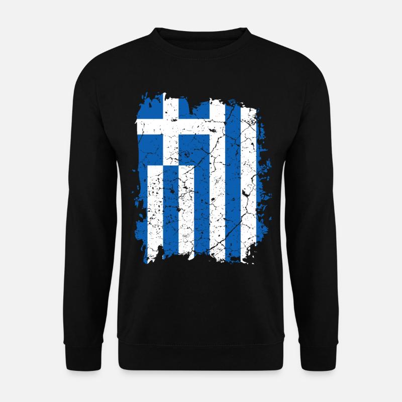 Drapeau de la Grèce - Sweat-shirt Unisexe - noir
