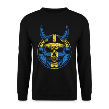 Wikinger Schweden - Unisex Pullover - Schwarz - Vorne - Alina (178cm) & Michal (187cm)