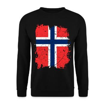 Norwegian flag - Unisex Sweatshirt - black - Front - Alina (178cm) & Michal (187cm)