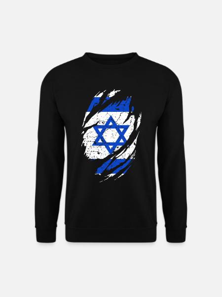 Israel Flagge - Unisex Pullover - Schwarz