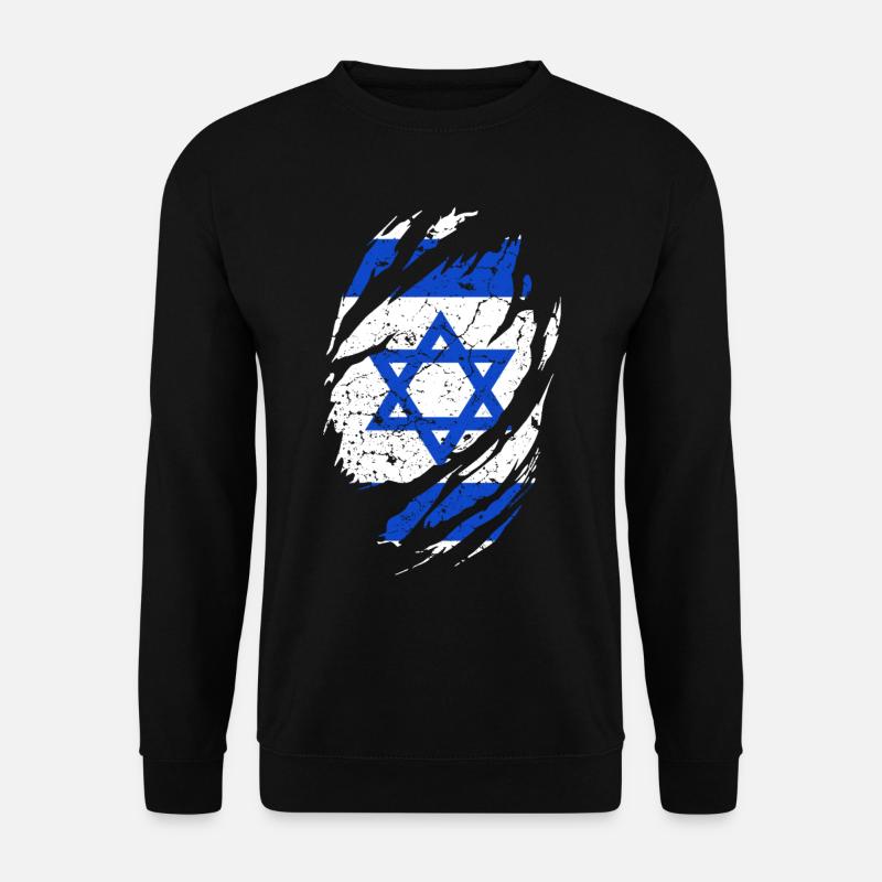 Israel Flagge - Unisex Pullover - Schwarz