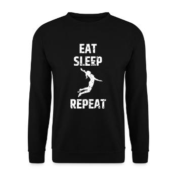 Volleyball Volleyballer Volleyballerin - Unisex Pullover - Schwarz - Vorne - Alina (178cm) & Michal (187cm)