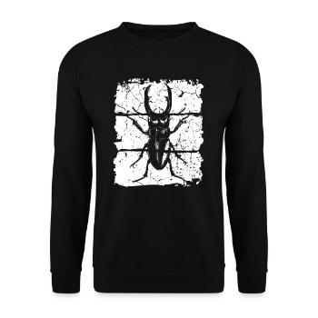 Stag beetle insect - Unisex Sweatshirt - black - Front - Alina (178cm) & Michal (187cm)