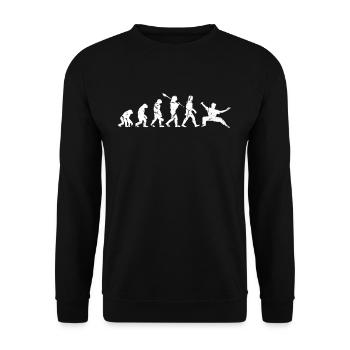 Karate - Unisex Pullover - Schwarz - Vorne - Alina (178cm) & Michal (187cm)