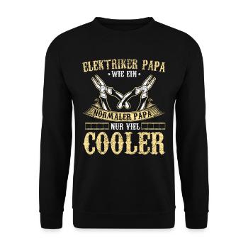 Elektriker Papa - Unisex Pullover - Schwarz - Vorne - Alina (178cm) & Michal (187cm)