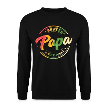 Bester Papa - Unisex Pullover - Schwarz - Vorne - Alina (178cm) & Michal (187cm)
