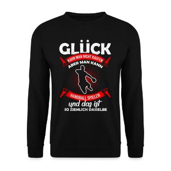 Handball Handballer - Unisex Pullover - Schwarz - Vorne - Alina (178cm) & Michal (187cm)